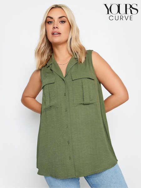 Yours Curve Sleeveless Utility Shirt (B58135) | €38