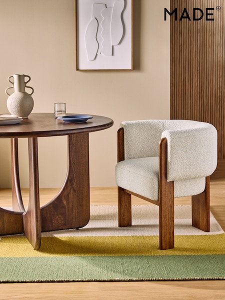 MADE.COM Natural Boucle Calix Dining Chair (B58222) | €503