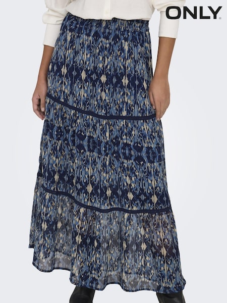 ONLY Printed Tiered Maxi Skirt (B58290) | 114 LEI