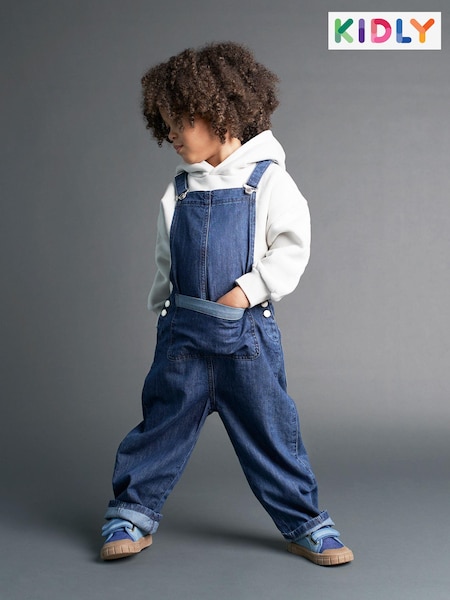 KIDLY Blue 100% Cotton Dungarees (B58298) | €21