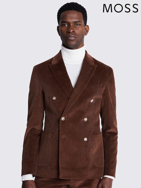 MOSS Copper Brown Slim Fit Corduroy Jacket (B58308) | €92