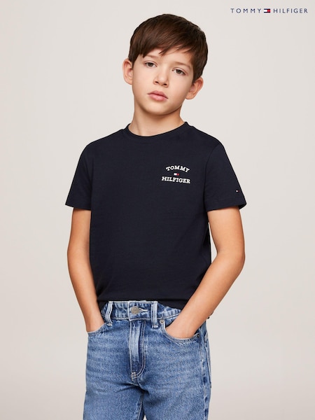 أسود - Tommy Hilfiger Logo 100% Cotton T-Shirt (B58459) | ‏58 د.إ.‏ - ‏ 73‏ د.إ.