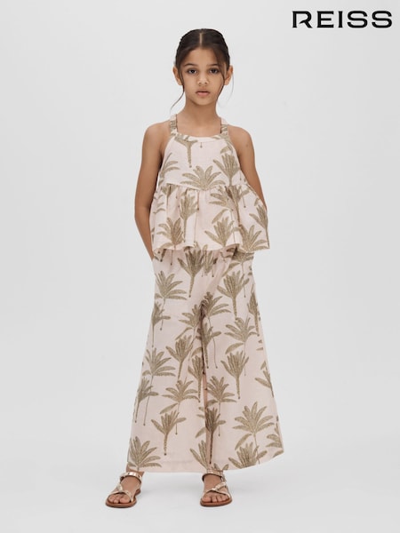Reiss Klemee Linen-Cotton Peplum Top (B58496) | 50 €