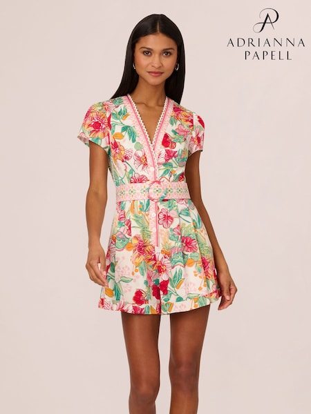 Adrianna Papell Pink Printed Jumpsuit (B58788) | 737 QAR