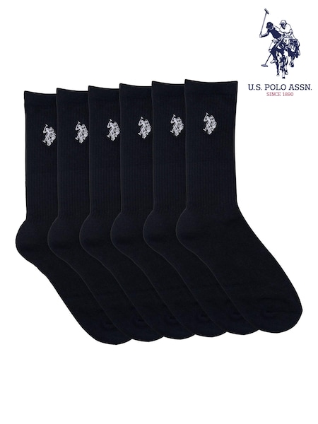 U.S. Polo Assn. Black Mens Classic Sports Socks 5 Pack (B58800) | €33