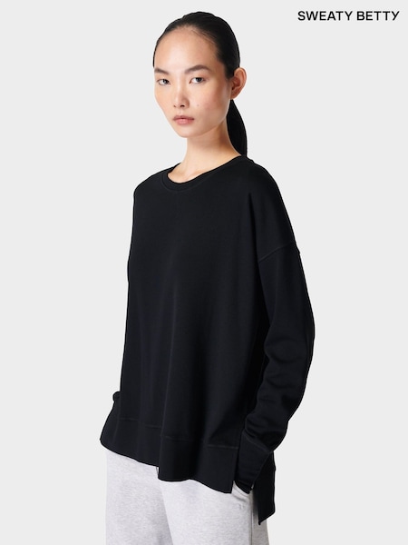 Sweaty Betty Black After Class Longline Sweatshirt (B58805) | €71