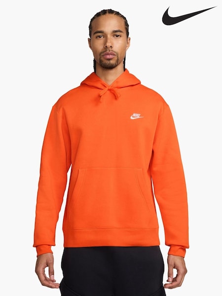 Säkerhet Orange - Nike Club Pullover Hoodie (B59035) | kr882