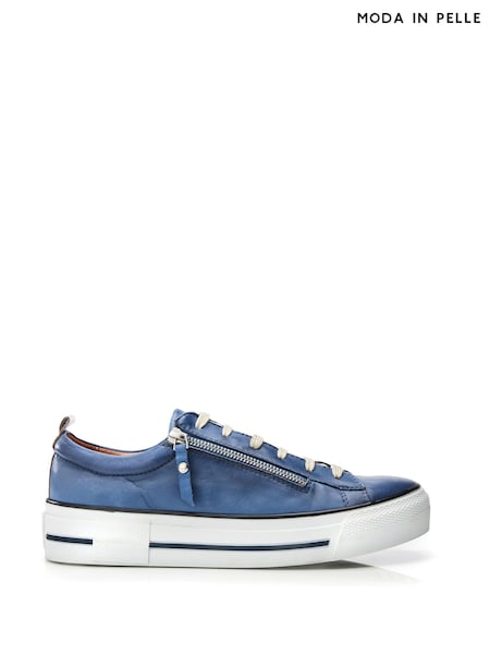 Moda In Pelle FILICIAN CHUNKY LEATHER TRAINER WITH ZIP AND LACE-UP CLOSURE (B59061) | ₪649