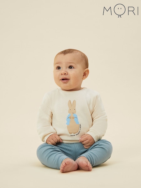 MORI Cream Cotton and Bamboo Peter Rabbit Sweatshirt (B59194) | €37