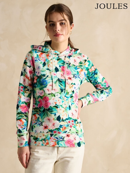 Joules Marlston Floral Cotton Rich Slim Fit Hoodie (B59232) | R$ 545