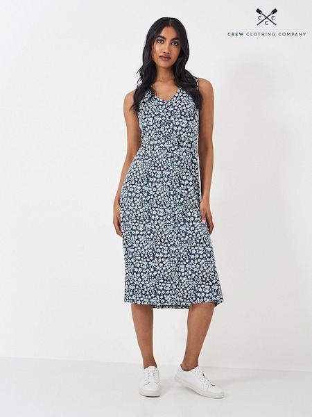 Albastru - Crew Clothing Fără mâneci Jersey Rochie (B59305) | 232 LEI