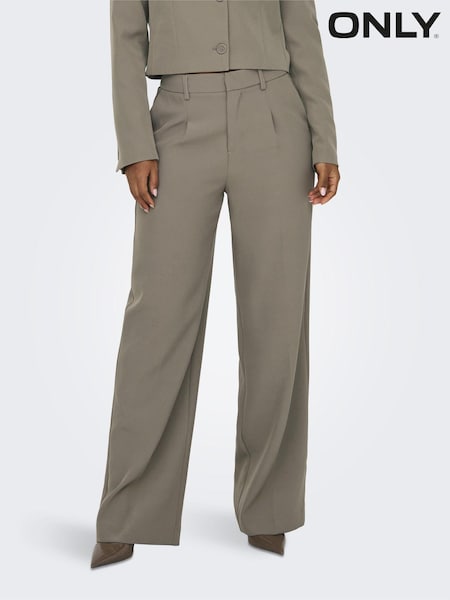 ONLY Brown High Waisted Wide Leg Trousers (B59318) | €22