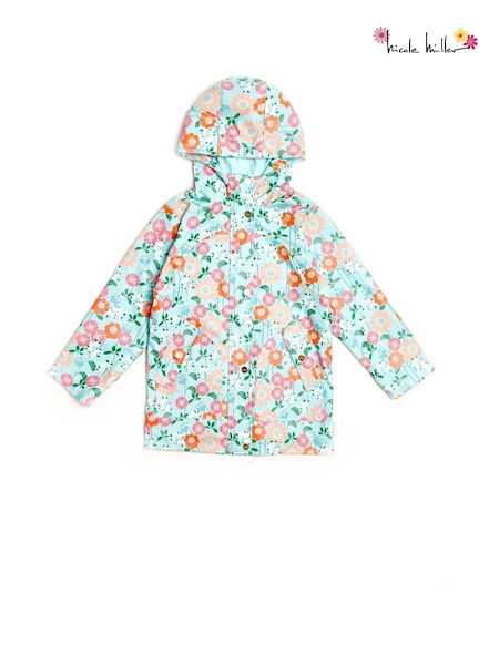 Nicole Miller Green Floral Print Raincoat (B59387) | €34 - €41