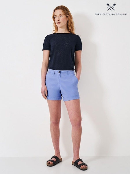 Crew Clothing Blue Chino Turn-Up Shorts (B59640) | €24