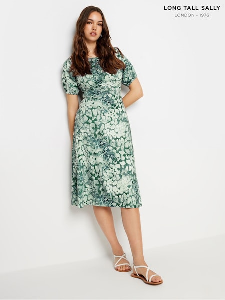 Long Tall Sally Green LTS Tall Sage Green Animal Print Midi Dress (B59684) | 1,862 UAH