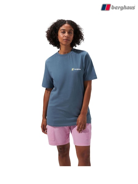 رمادي - Berghaus Climbing Record Short Sleeve 100% Cotton T-Shirt (B59692) | ‏186 د.إ.‏
