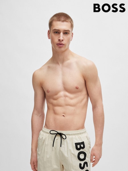 BOSS White Octopus Swim Shorts (B59737) | €21