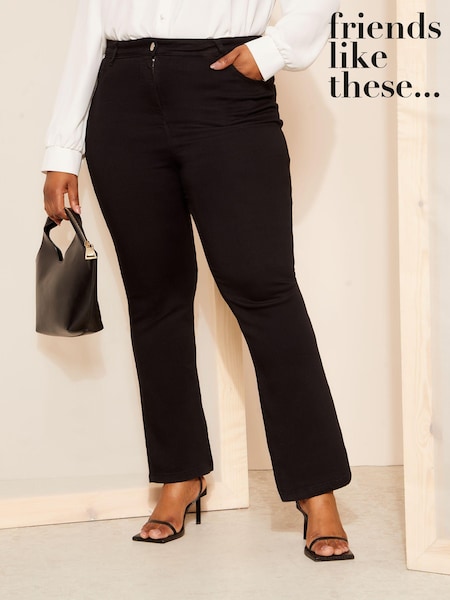 Friends Like These Black Curve Jegging Stretch Flare jeans (B59763) | ₪161