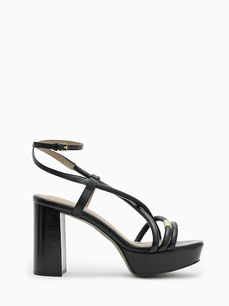 AllSaints Black Bella Platform Heels (B59788) | €121