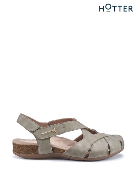 Hotter Green Wide Fit Catskill II Touch-Fastening Sandals (B59802) | €113