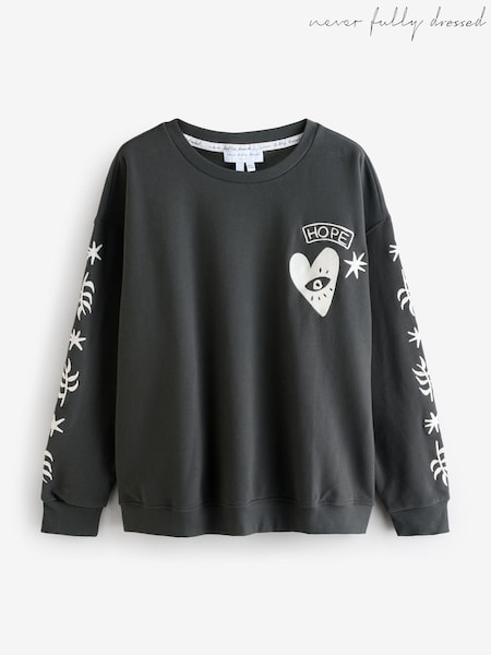 Never Fully Dressed Cotton Embroidered Sweatshirt (B59810) | €55
