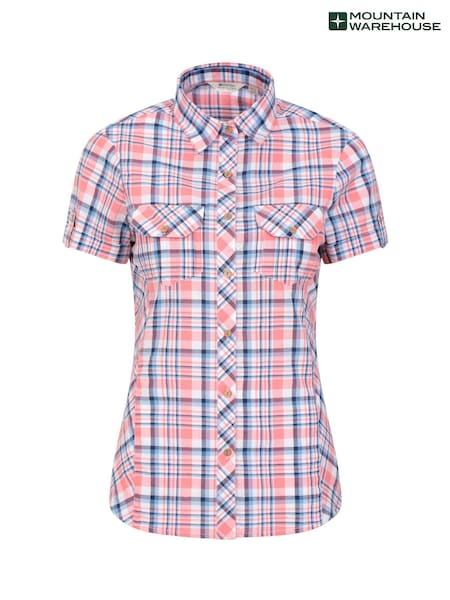 Mountain Warehouse Pink Womens Holiday 100% Cotton Shirt (B59847) | €18.50