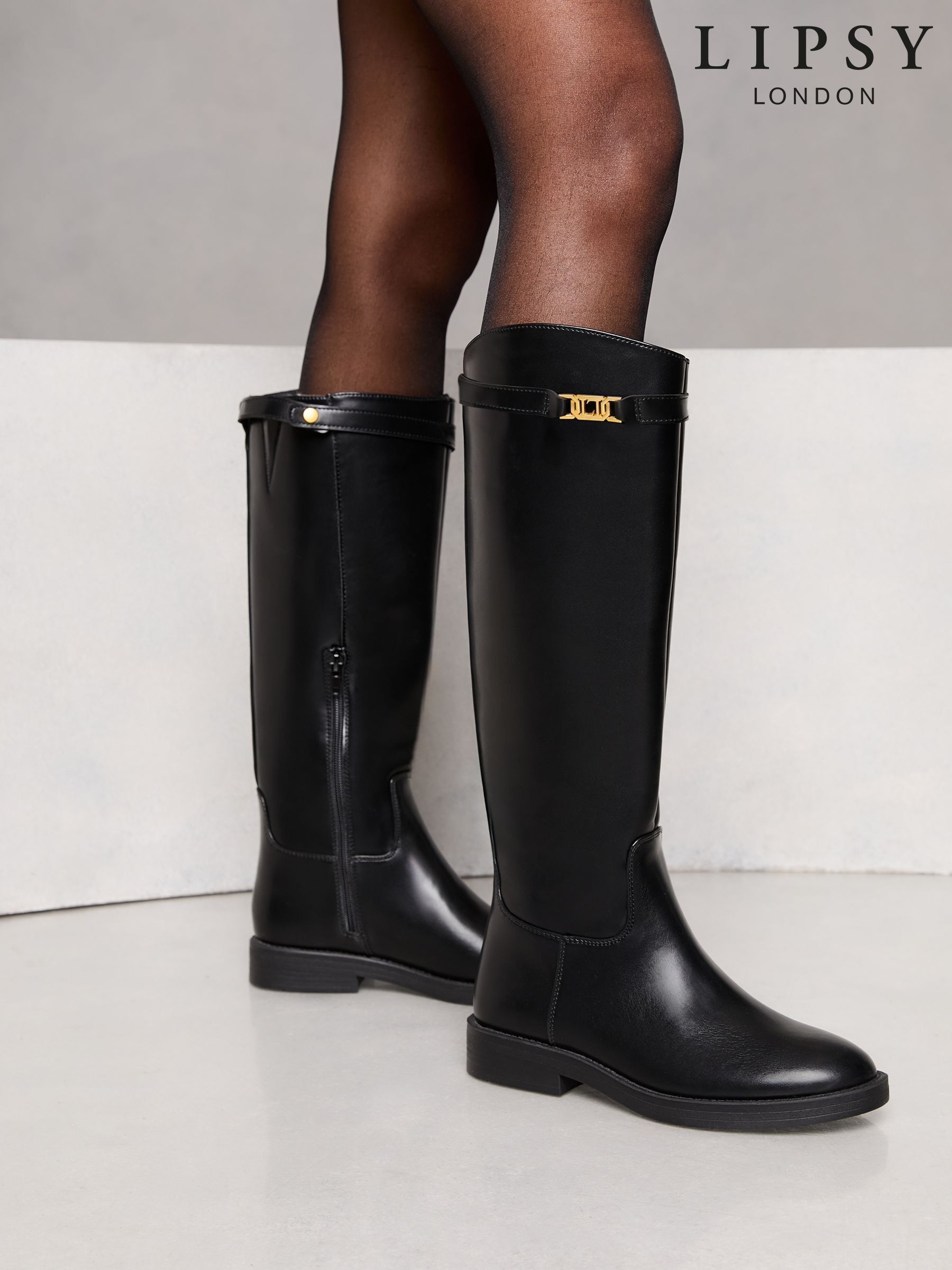 Lipsy knee high ruched leg boots clearance