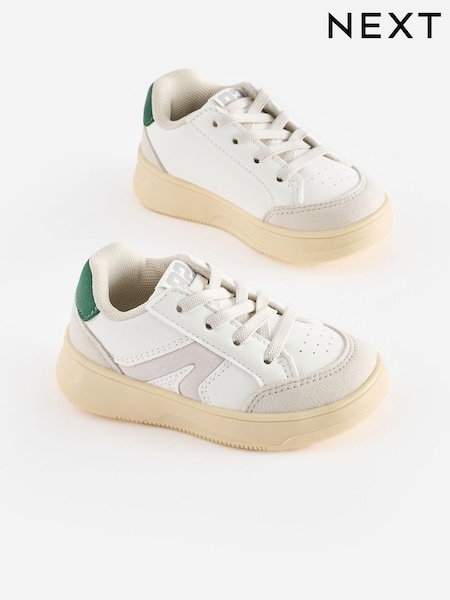 White Wide Fit (G) Elastic Lace Trainers (B59924) | R$ 175 - R$ 205