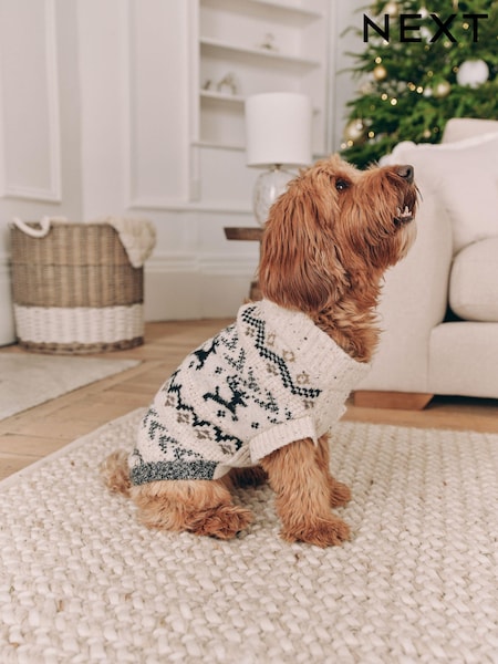 Black/White Christmas Dog Jumper (B60059) | AED53 - AED76