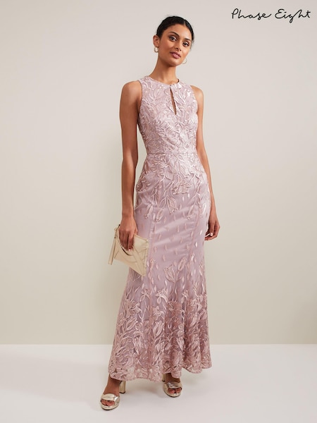 Phase Eight Pink Jaclyn Embroidered Maxi Dress (B60189) | €165