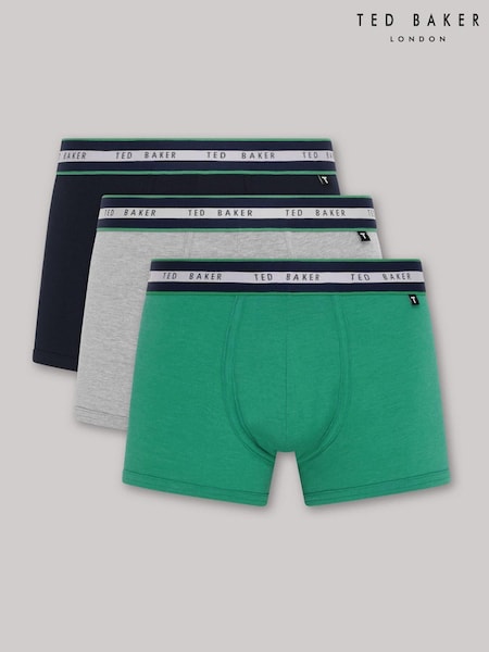 Albastru - Set de 3 perechi de boxeri din bumbac Ted Baker (B60317) | 163 LEI