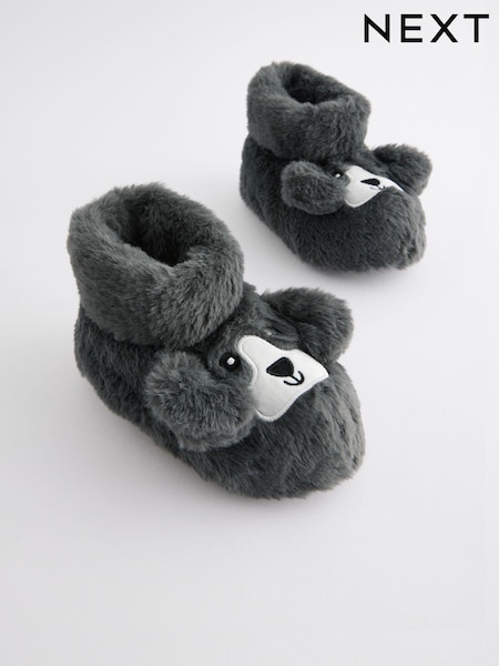 Grey Dog Slipper Boots (B60441) | AED42 - AED53