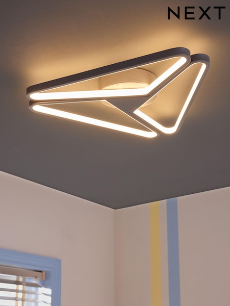 Grey Mason LED Flush Fitting Ceiling Light (B60540) | €66