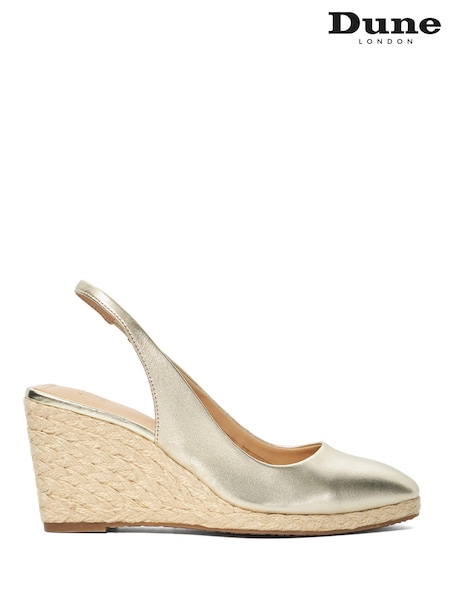 Dune London Gold Cadance Slingback Espadrilles (B60701) | €51