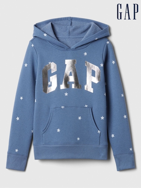 Gap Blue Star Logo Print Overhead Hoodie (4-13yrs) (B60715) | €15.50