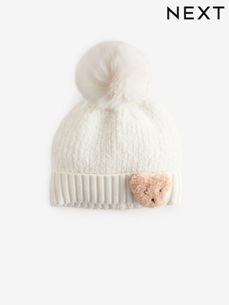 Kremna barva Medved - Pom Beanie Hat (3mths-6yrs) (B60732) | € 6 - € 7