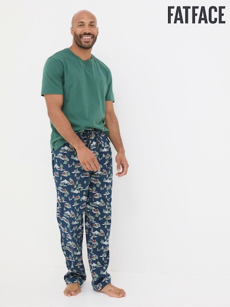 FatFace Navy Blue Jeep Print Pyjama Bottoms (B60758) | €19.50