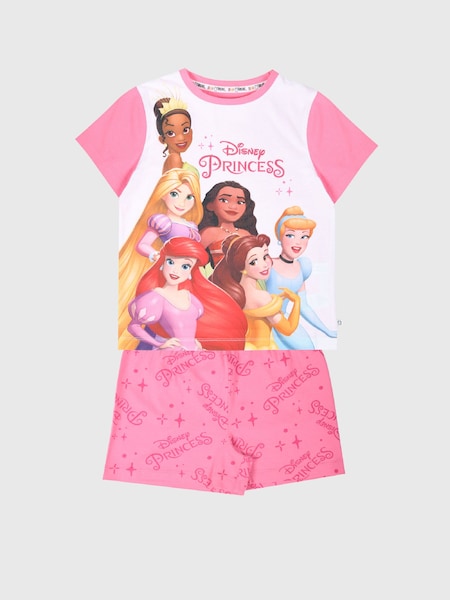 Brand Threads Pink Girls 100% Cotton Disney Princess Short Pyjama Set (B60768) | € 12