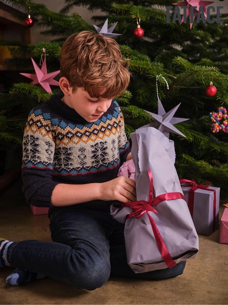 FatFace Blue Fair Isle Yoke Jumper (B60875) | €23.50
