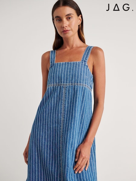 Blue - Jag Carrie Pinafore Maxi Dress