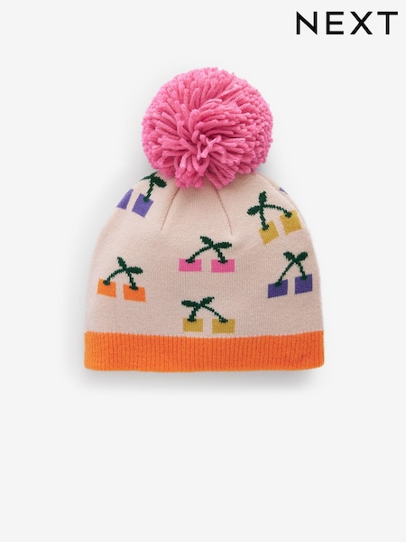 Večbarvna češnjeva - Pom Beanie Hat (3mths-6yrs) (B61321) | € 5 - € 7
