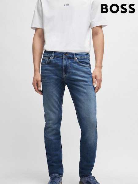 BOSS Mid Blue Slim Fit Comfort Stretch Denim Jeans (B61370) | €91