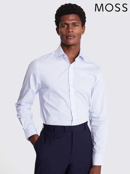 MOSS LIGHT BLUE Tailored Stretch Shirt (B61374) | €46