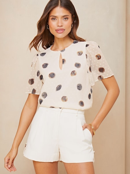 Lipsy Flutter Sleeve Chiffon Blouse (B61441) | €22