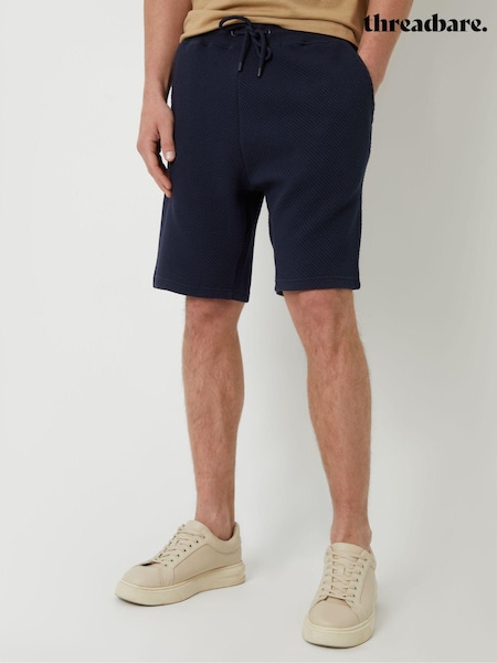 Bleumarin - Pantaloni scurți pentru transpirație Threadbare Waffle Texture (B61445) | 71 LEI
