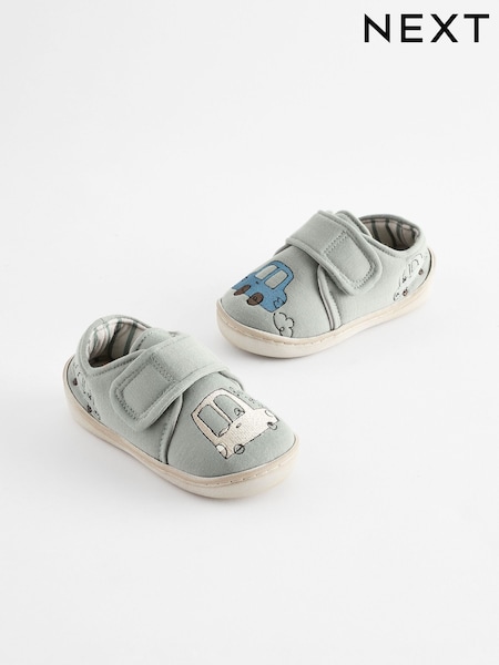 Grey Transport Touch Fastening Cupsole Slippers (B61449) | €17 - €20