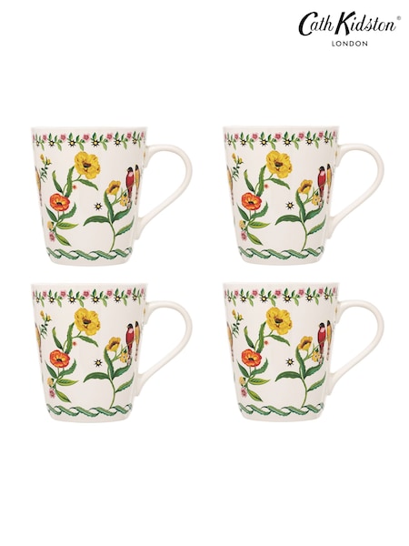 Cath Kidston Green Summer Birds Stanley Mug Set Of 4 (B61452) | €54