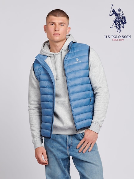 Albastru deschis - U.S. Polo Assn. Vestă matlasată pentru bărbați (B61480) | 596 LEI
