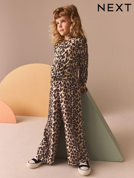 طباعة نمر - Wrap Front Textured Long Sleeve Top (3-16yrs) (B61536) | ‏36 د.إ.‏ - ‏ 51‏ د.إ.