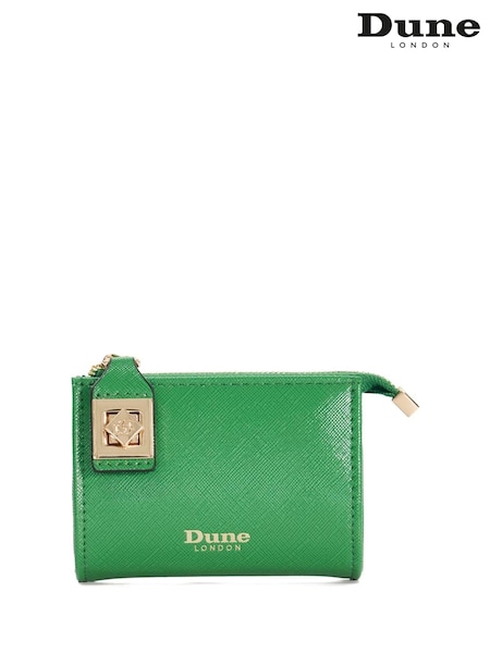Зеленый хромированный - Dune London Koined Turnlock Cardholder (B61640) | €40